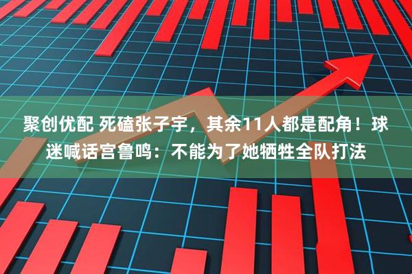 聚创优配 死磕张子宇，其余11人都是配角！球迷喊话宫鲁鸣：不能为了她牺牲全队打法